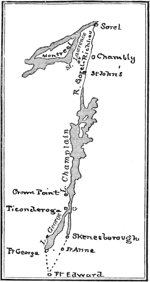 MILITARY MAP, LAKE CHAMPLAIN.