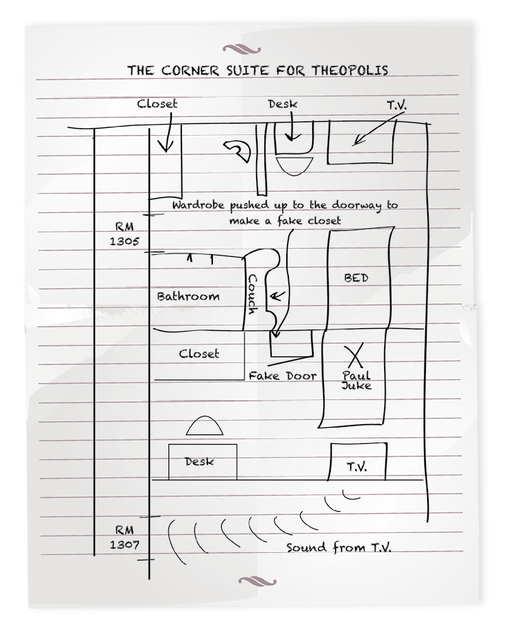 Illustration of the corner suite for theopolis