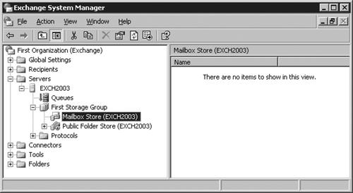 Default storage groups and stores