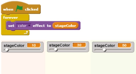 Adjusting Stage color with a slider