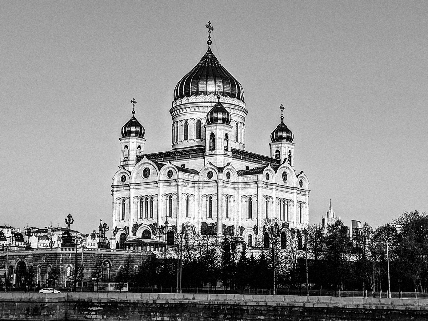 Distant view of The Cathedral of Christ the Saviour