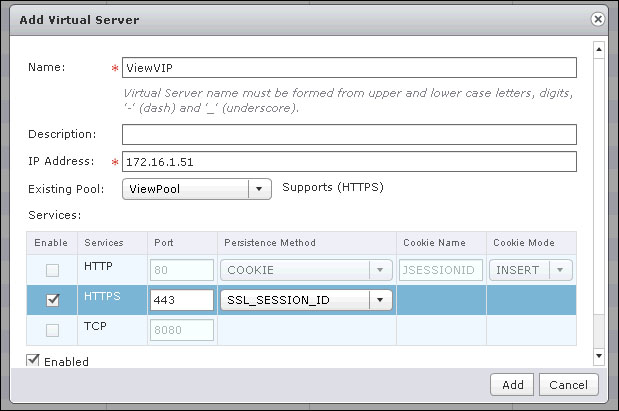 A configuration example with vCloud Network and Security (vCNS or vShield)