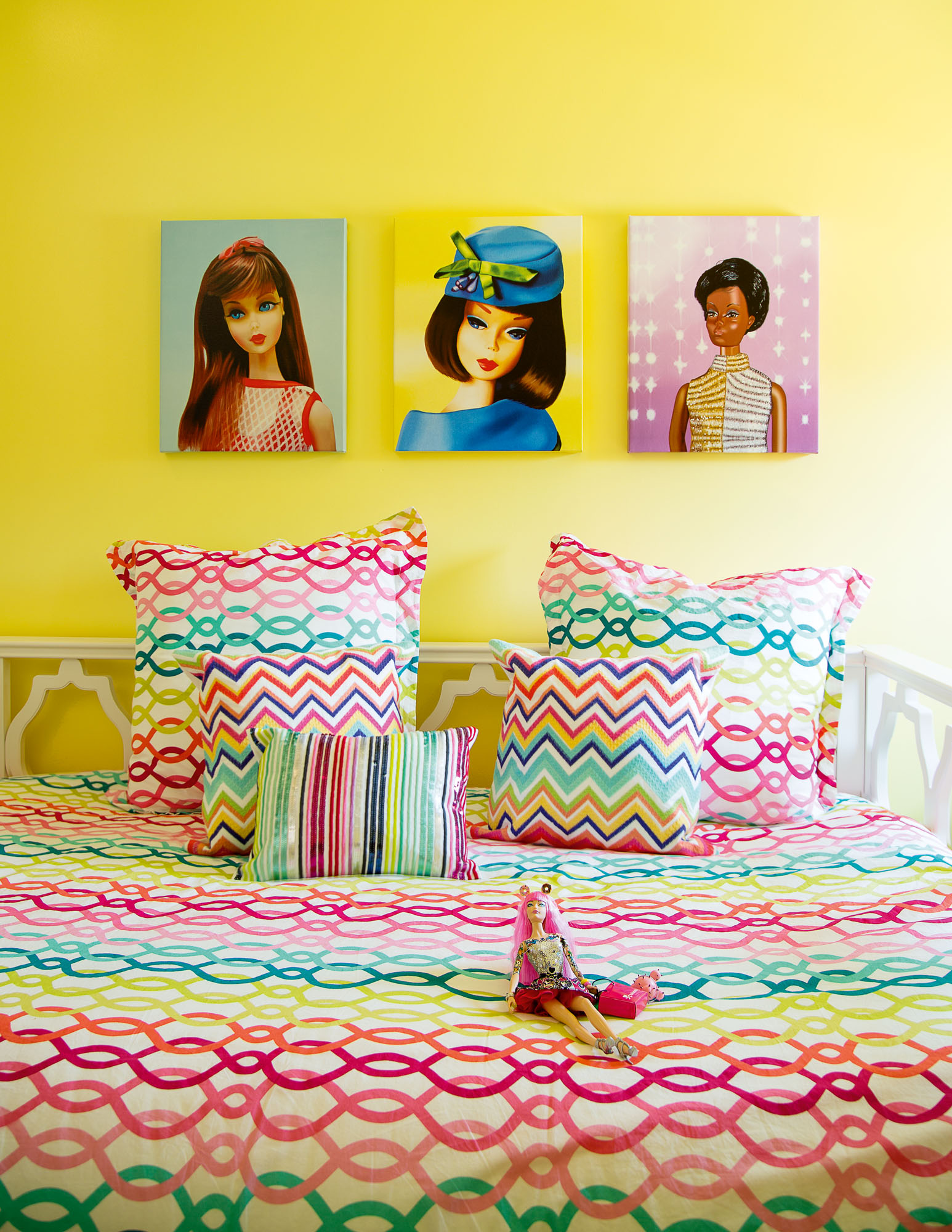 Photo of Barbie themed bedroom.