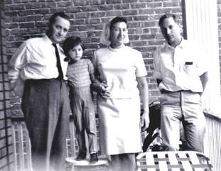 Saba, Anew, Yudi and Ayelet on the Melamed porch, Brooklyn 1966