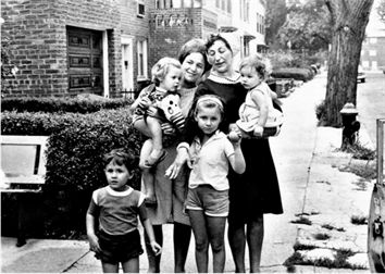 Ruti Greenberger visits New York 1967 From left: Ayelet, Sarale, Ruti, Sarit, Anew and Esti