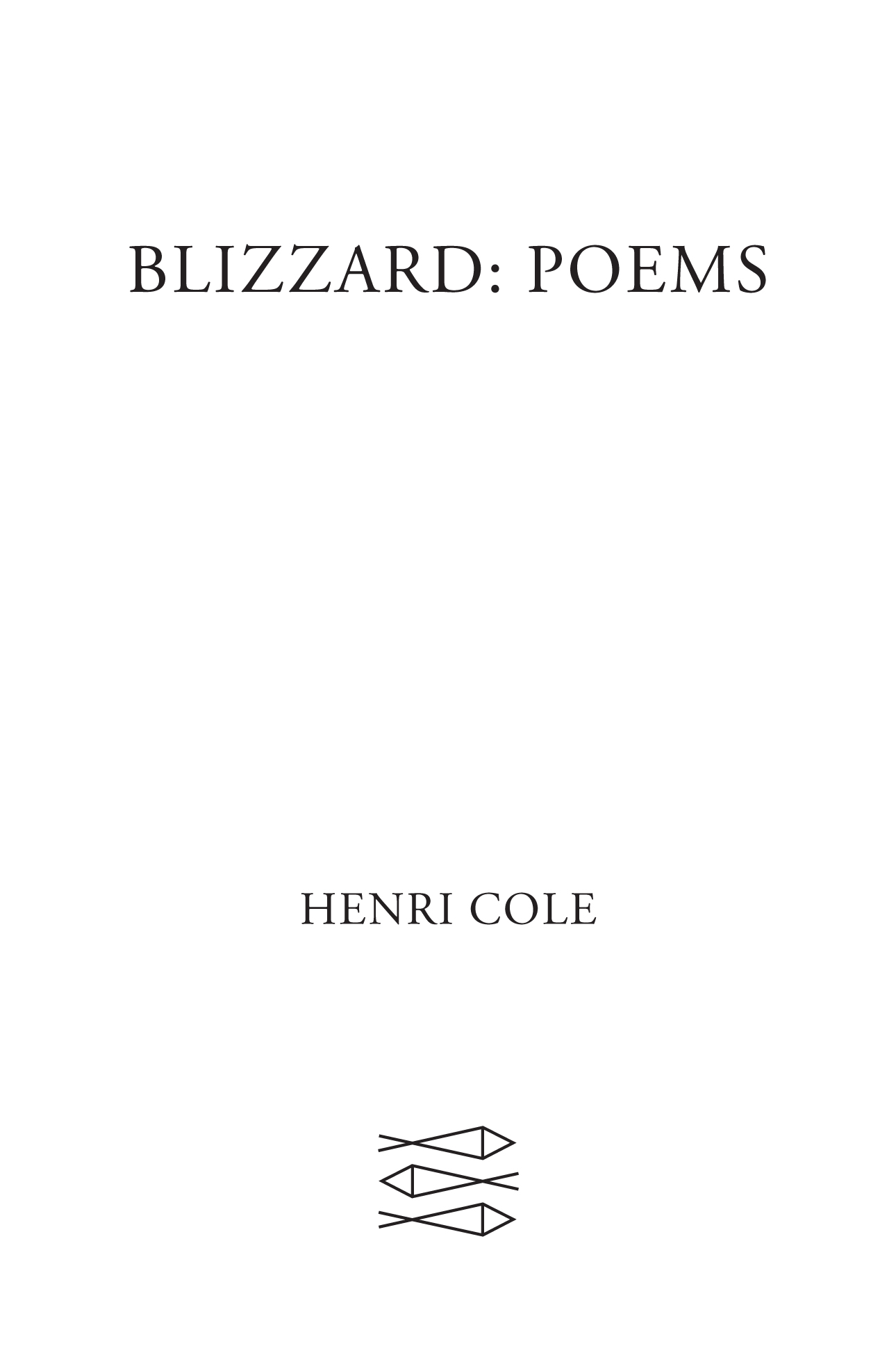 Blizzard by Henri Cole