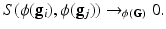 
$$\displaystyle{S(\phi (\mathbf{g}_{i}),\phi (\mathbf{g}_{j})) \rightarrow _{\phi (\mathbf{G})}0.}$$
