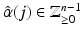 
$$\hat{\alpha }(j) \in \mathbb{Z}_{\geq 0}^{n-1}$$
