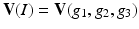 
$$\mathbf{V}(I) = \mathbf{V}(g_{1},g_{2},g_{3})$$
