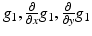 
$$g_{1}, \frac{\partial } {\partial x}g_{1}, \frac{\partial } {\partial y}g_{1}$$
