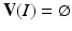 
$$\mathbf{V}(I) = \varnothing$$
