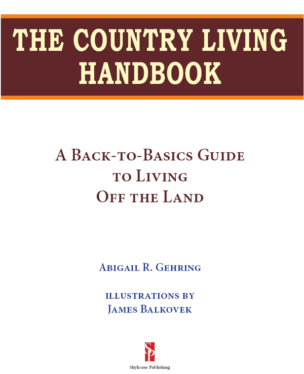 Title Page of Country Living Handbook