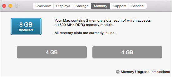 ③ 	See how much RAM you have and whether you can add more.