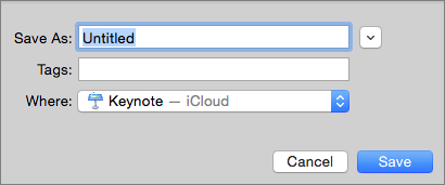 ⑤ 	I’m saving a presentation to iCloud Drive’s Keynote folder (not iCloud Drive’s root level).