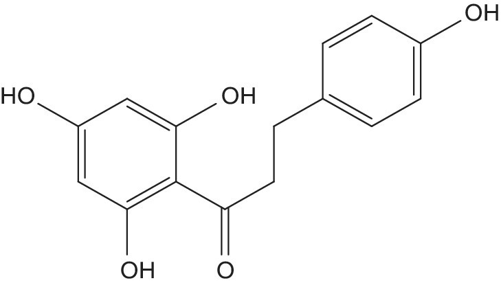 Chemical structure of phloretin.