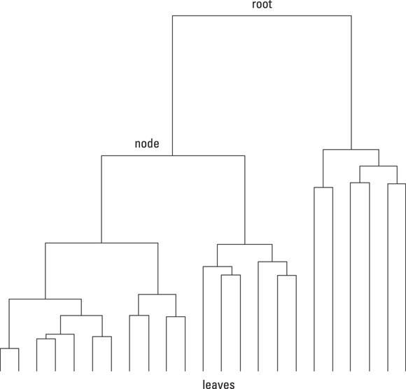 Schematic illustration of a schematic layout of a sample dendrogram.