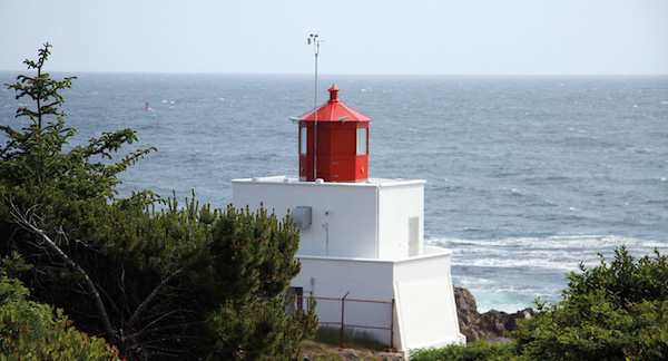 Lighthouse overlooking water