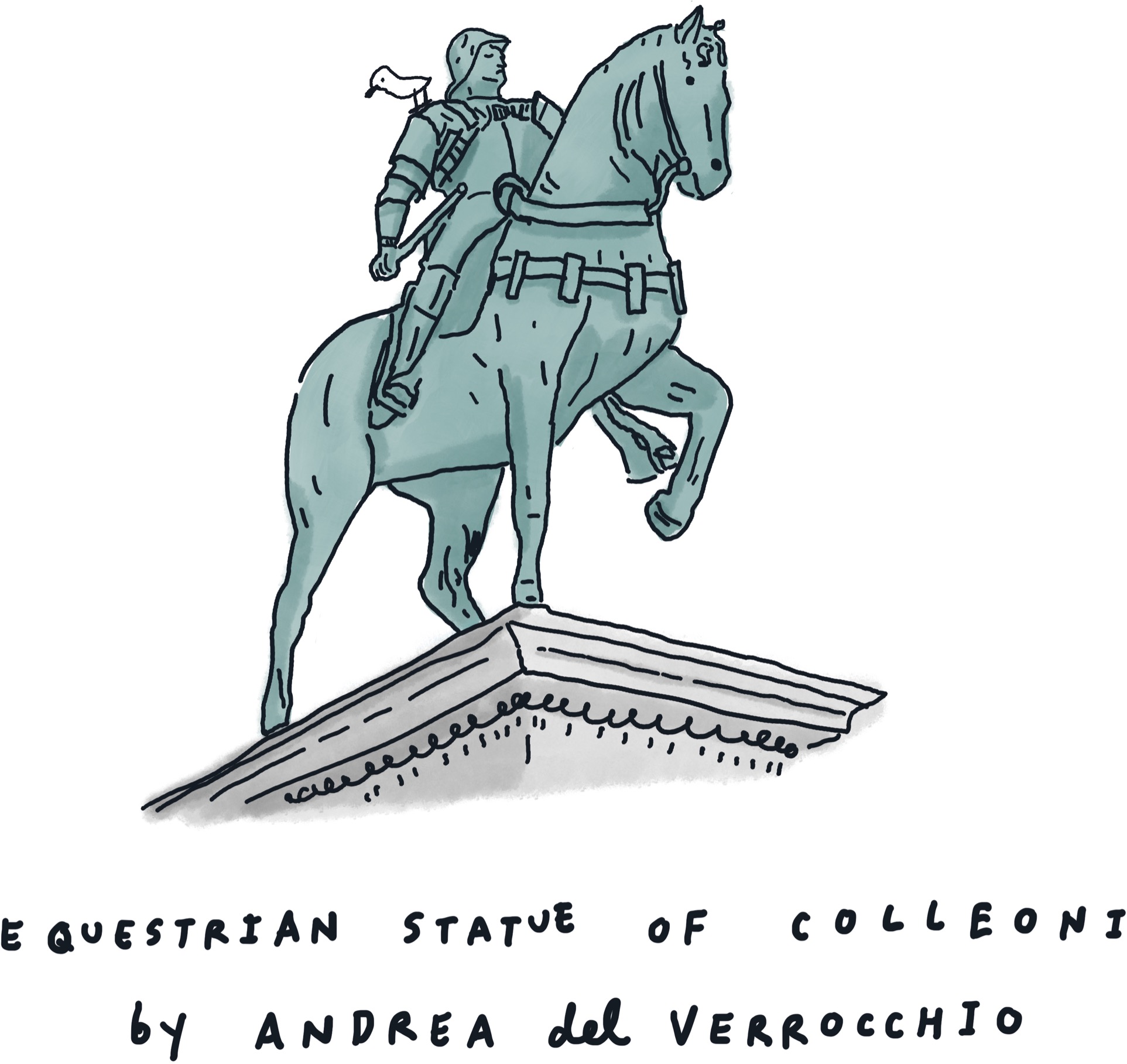 Equestrian statue of Colleoni by Andrea del Verrocchio