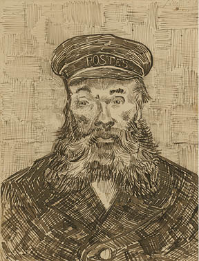 Painting of Vincent van Gogh's, Joseph Étienne Roulin, 1888