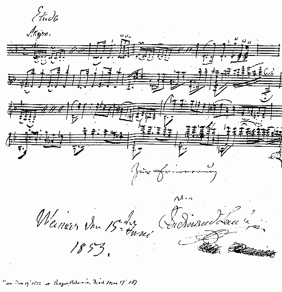 Autograph of Ferdinand Laub