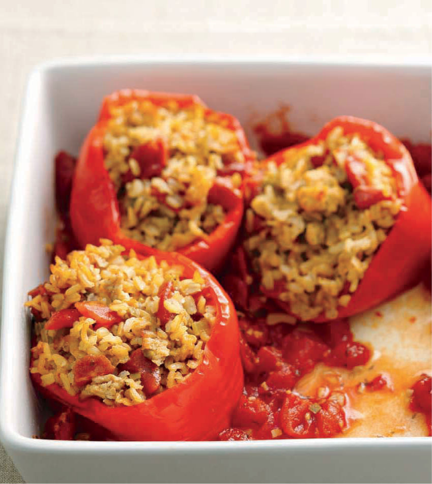 Healthified New Orleans–Style Stuffed Peppers