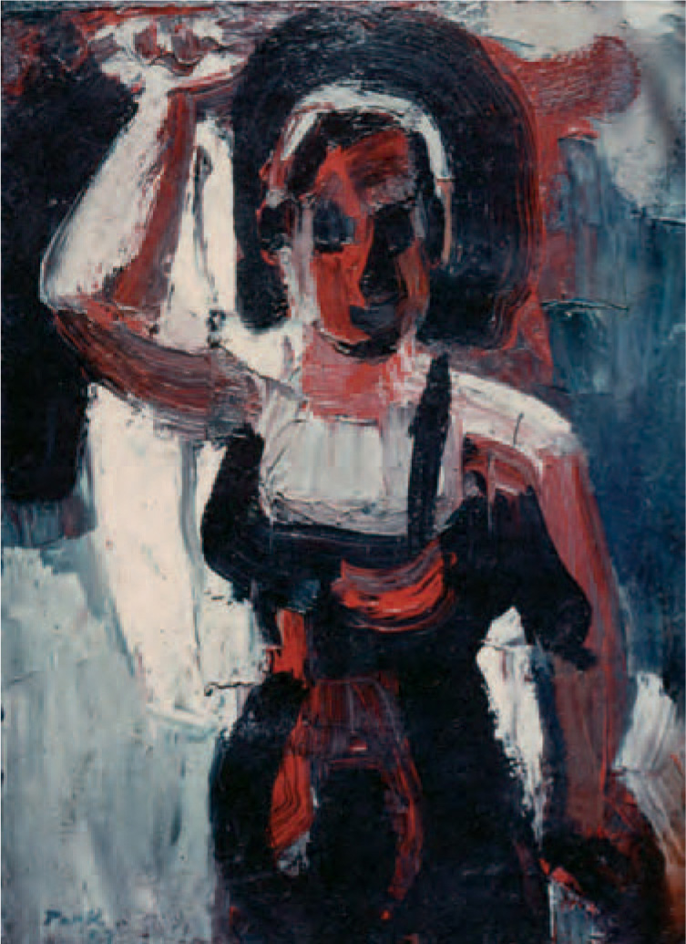 Fig. 109. Bather with Towel, 1959 Oil on canvas, 55 × 45 in. (139.7 × 114.3 cm.) Collection of Helen Park Bigelow Lost in fire