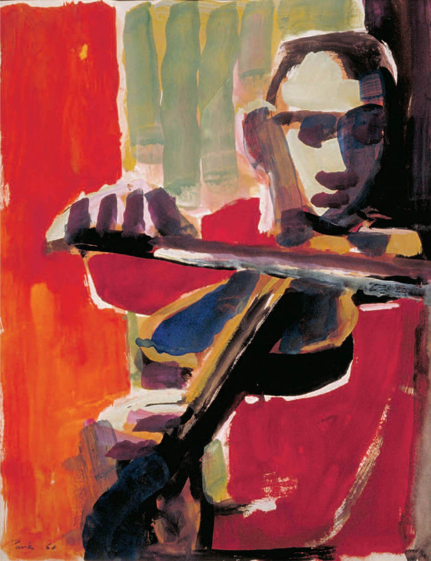 Fig. 114. Violinist, 1960 Gouache on paper, 14 × 11 in. (35.6 × 27.9 cm.) Private collection