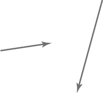 FIGURE 1-1 Two vectors, represented by arrows.