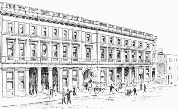 [By permission of "The Bristol Observer." THE BRISTOL POST OFFICE AS ENLARGED IN 1889.