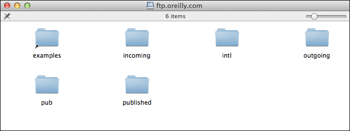 Connecting to an FTP server in the Finder