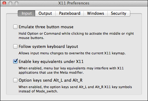 Configuring X11 Input preferences