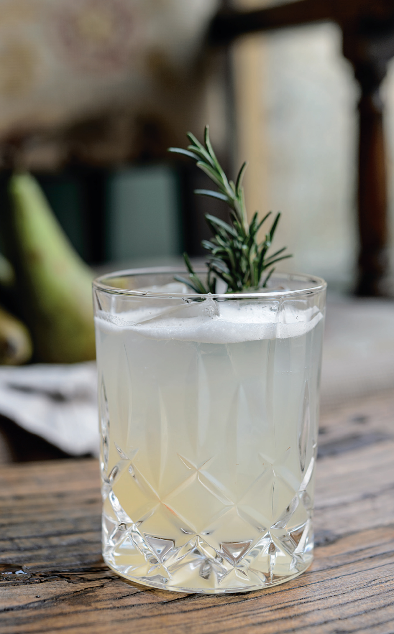 Pear and Rosemary on the Rocks