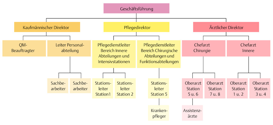 Beispiel eines Organigramms.