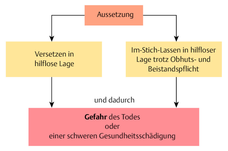 Tatbestandsvoraussetzungen der Aussetzung (nach Hell 2013).