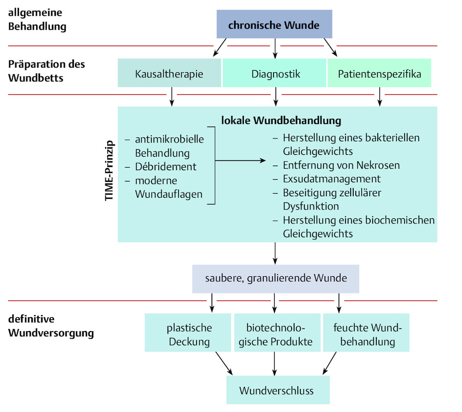 Prinzipien der Behandlung chronischer Wunden (Tautenhahn 2007).