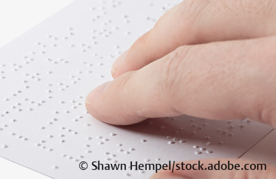 Buch in Braille-Schrift