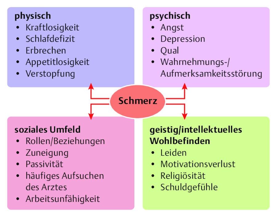 Multidimensionalität des Schmerzes.