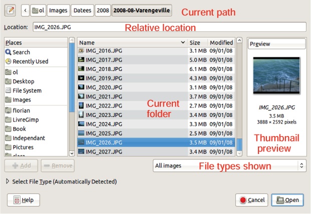 Opening an image from a file