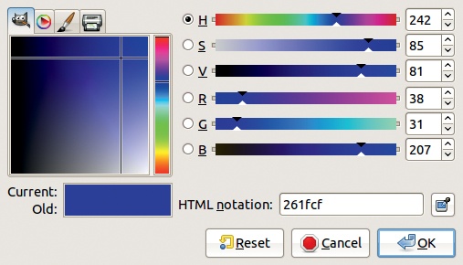 The Color Selection dialog