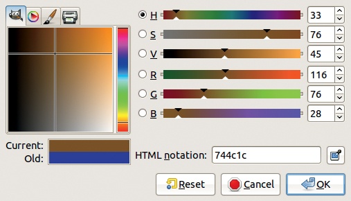 Choosing the frame color