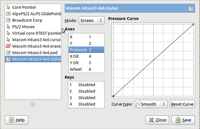 The Configure Input Devices dialog