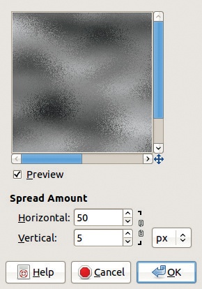 The Spread dialog