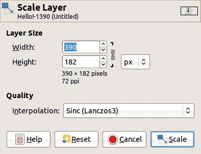 Scaling the layer