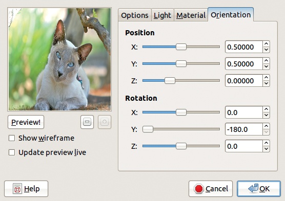 Parameters for the first filter