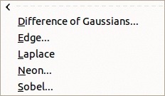 The Edge-Detect menu