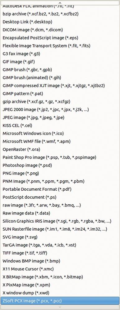 Available file types