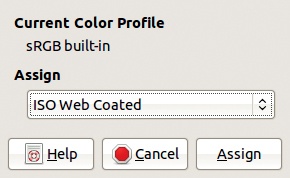 Assigning a color profile