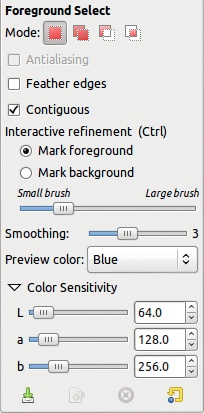 The Foreground Select tool options