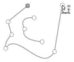 Preparing to add a segment between existing points