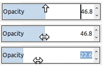 Using the Opacity slider